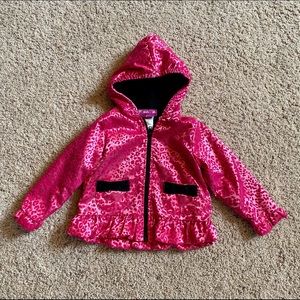 Girt’s Pink Velvet Jacket. Penny Mack.  2T